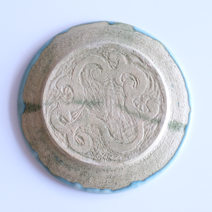 小鳥皿 / グリーン(22.5cm)