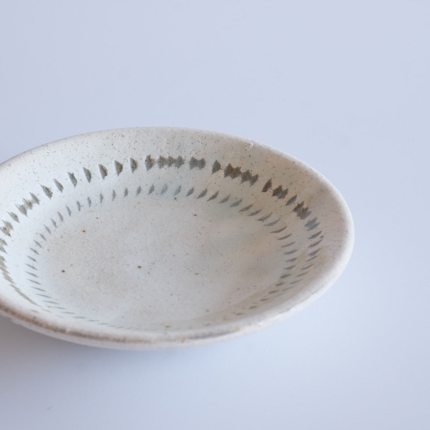 粉引 飛鉋 小皿