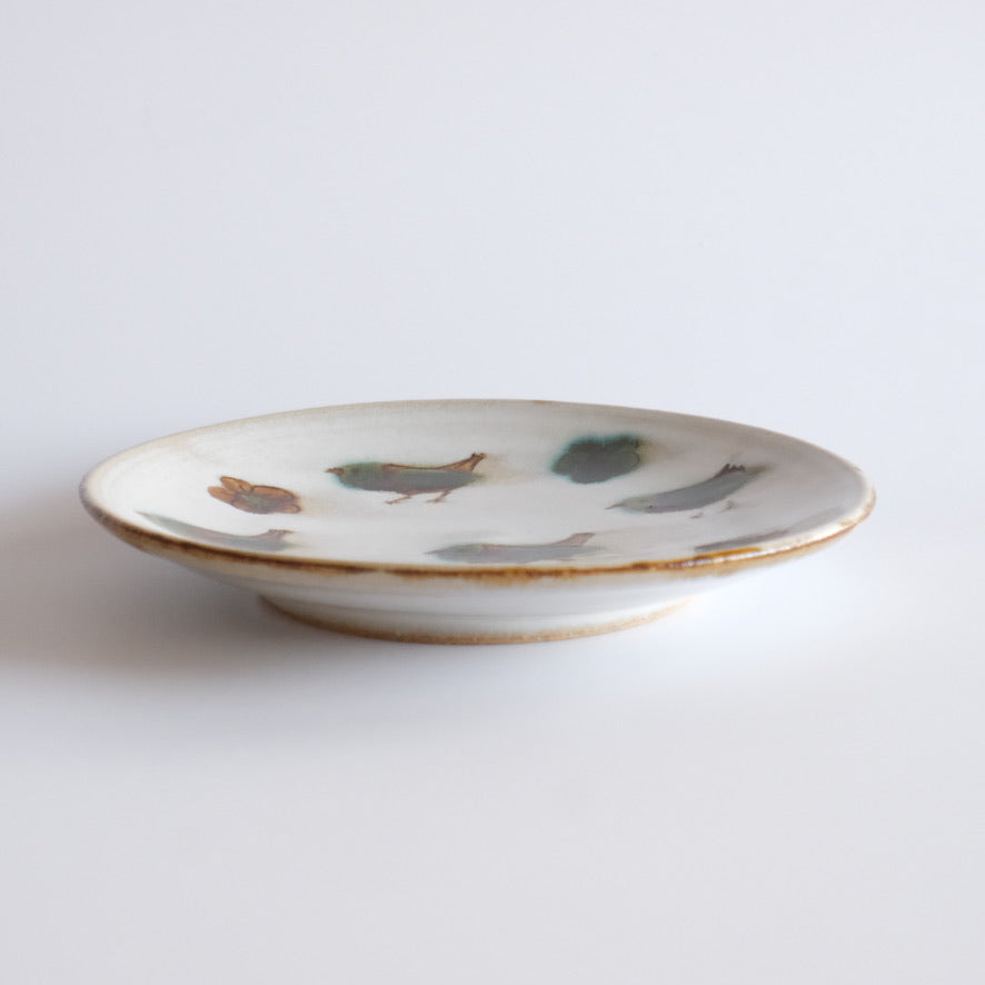小鳥皿 / ホワイト(19cm)