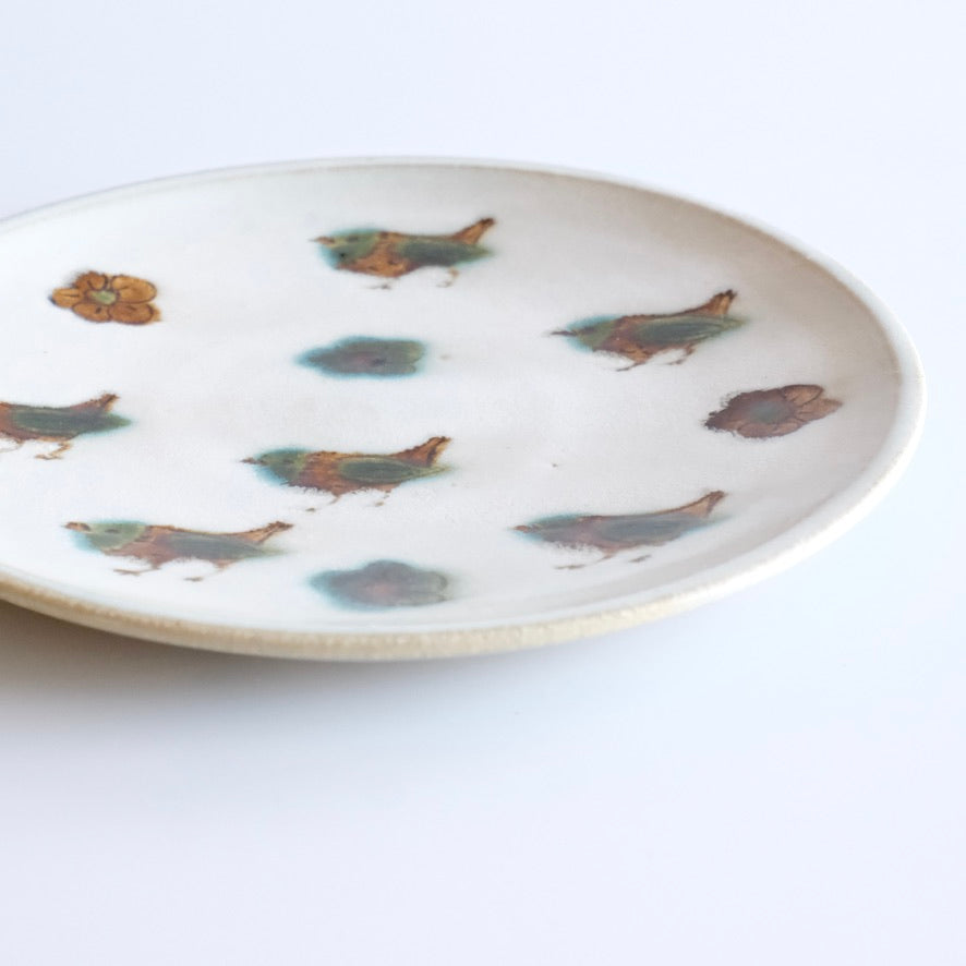 小鳥皿 / ホワイト(22.5cm)