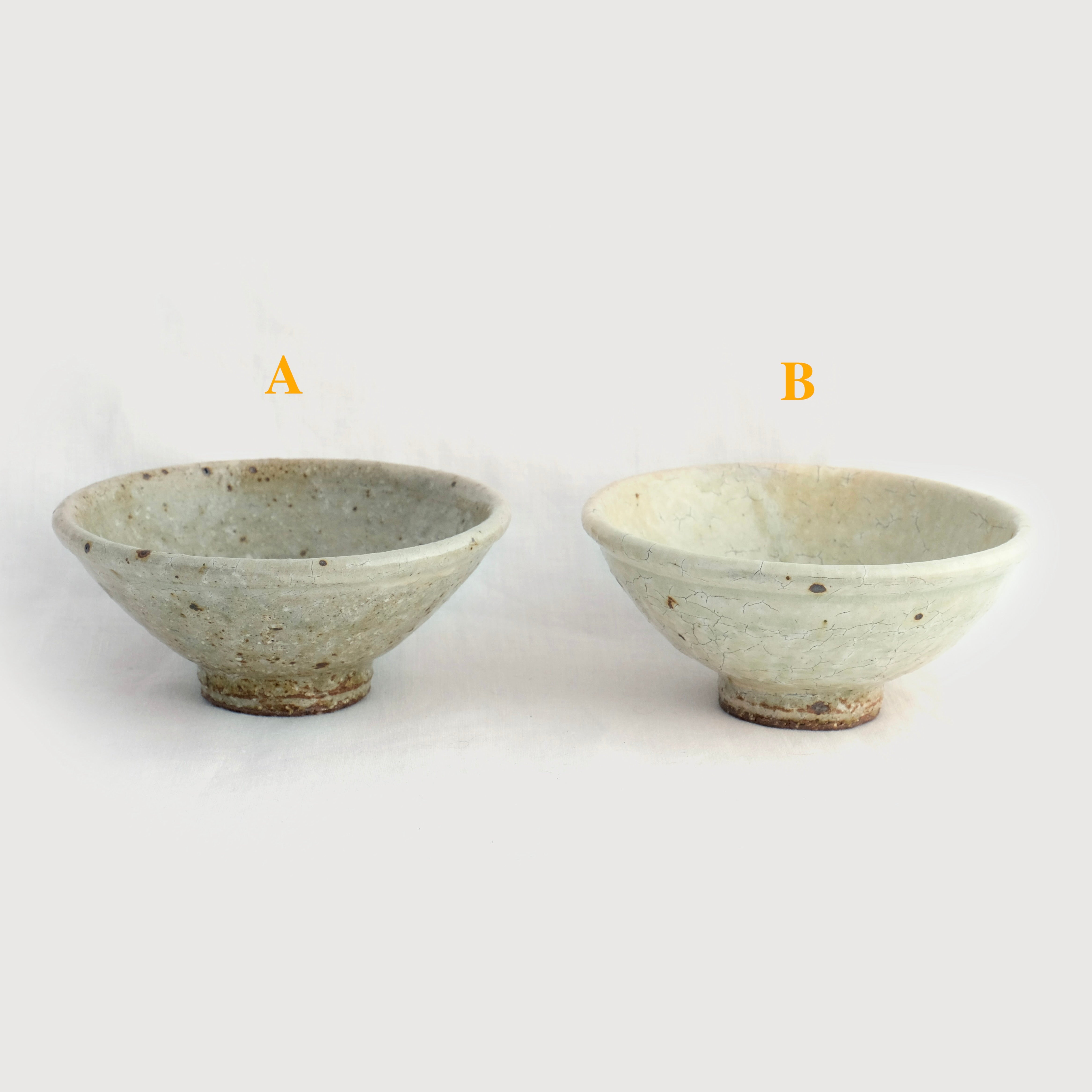 飯碗 A(薄灰色) / B(粉引)