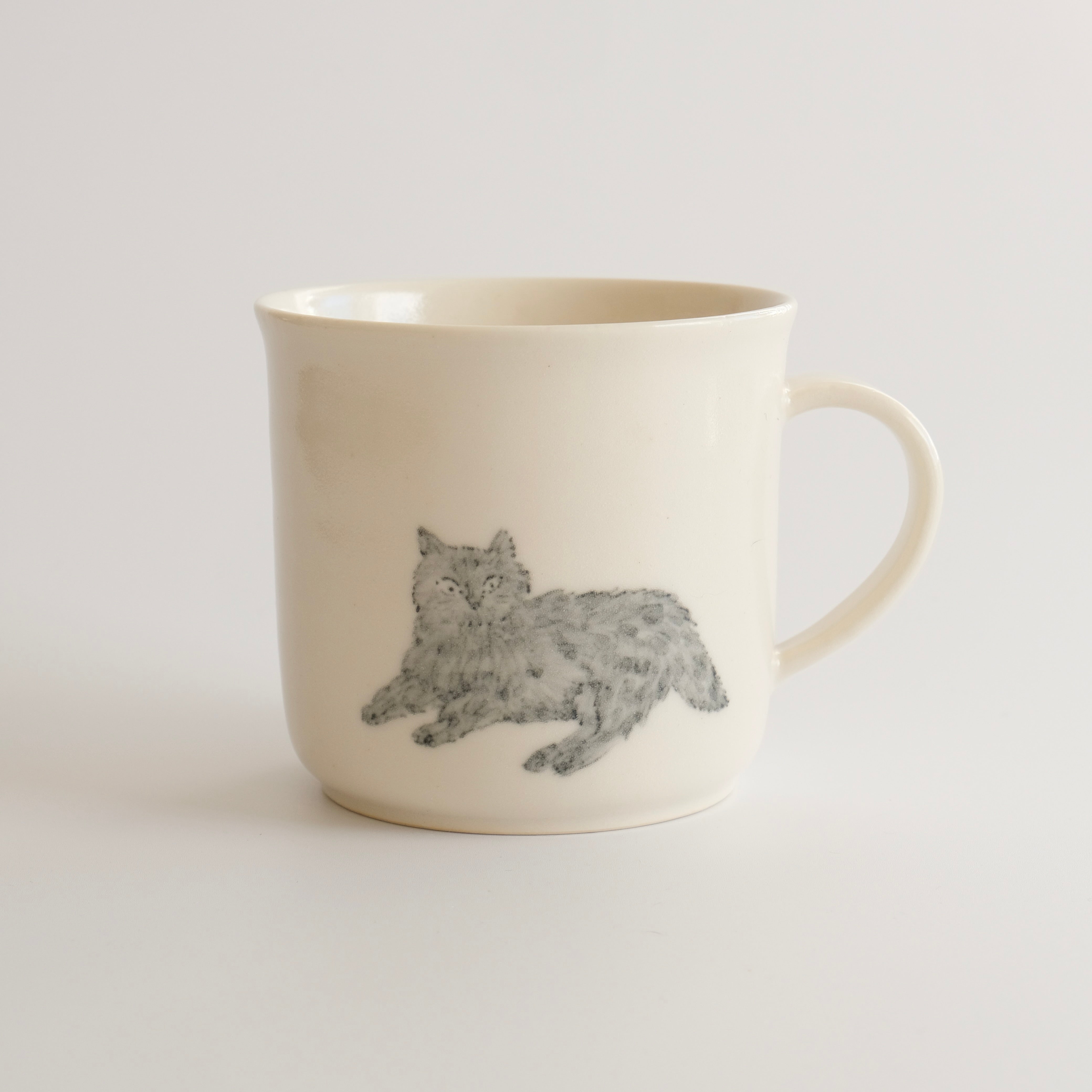 猫 マグカップ(白)