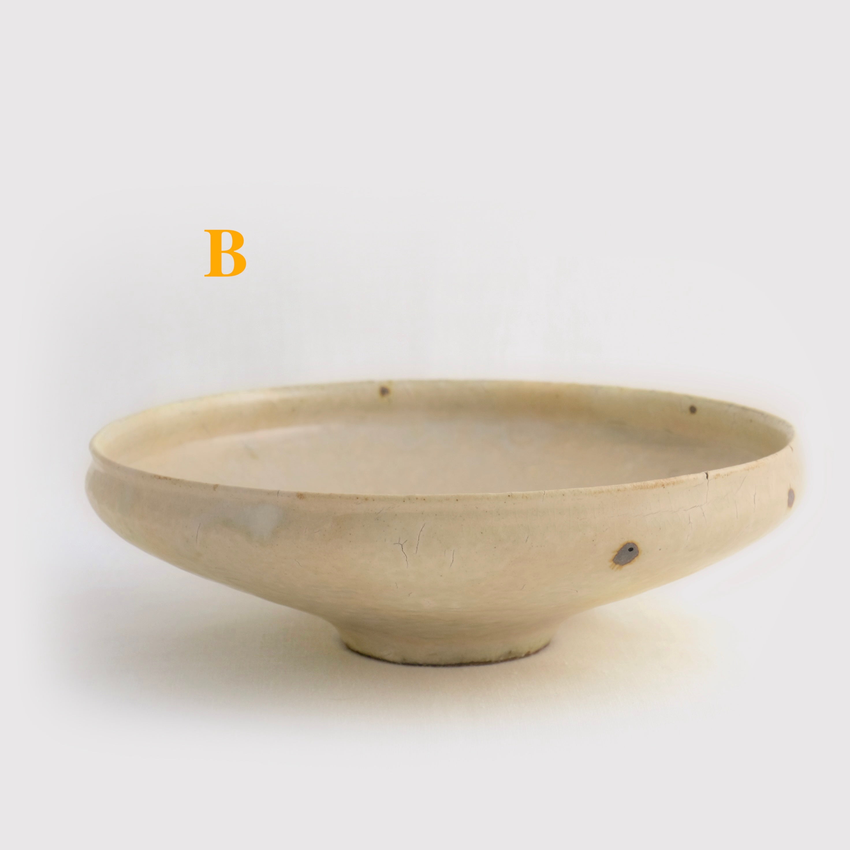 丸縁鉢 7寸 粉引