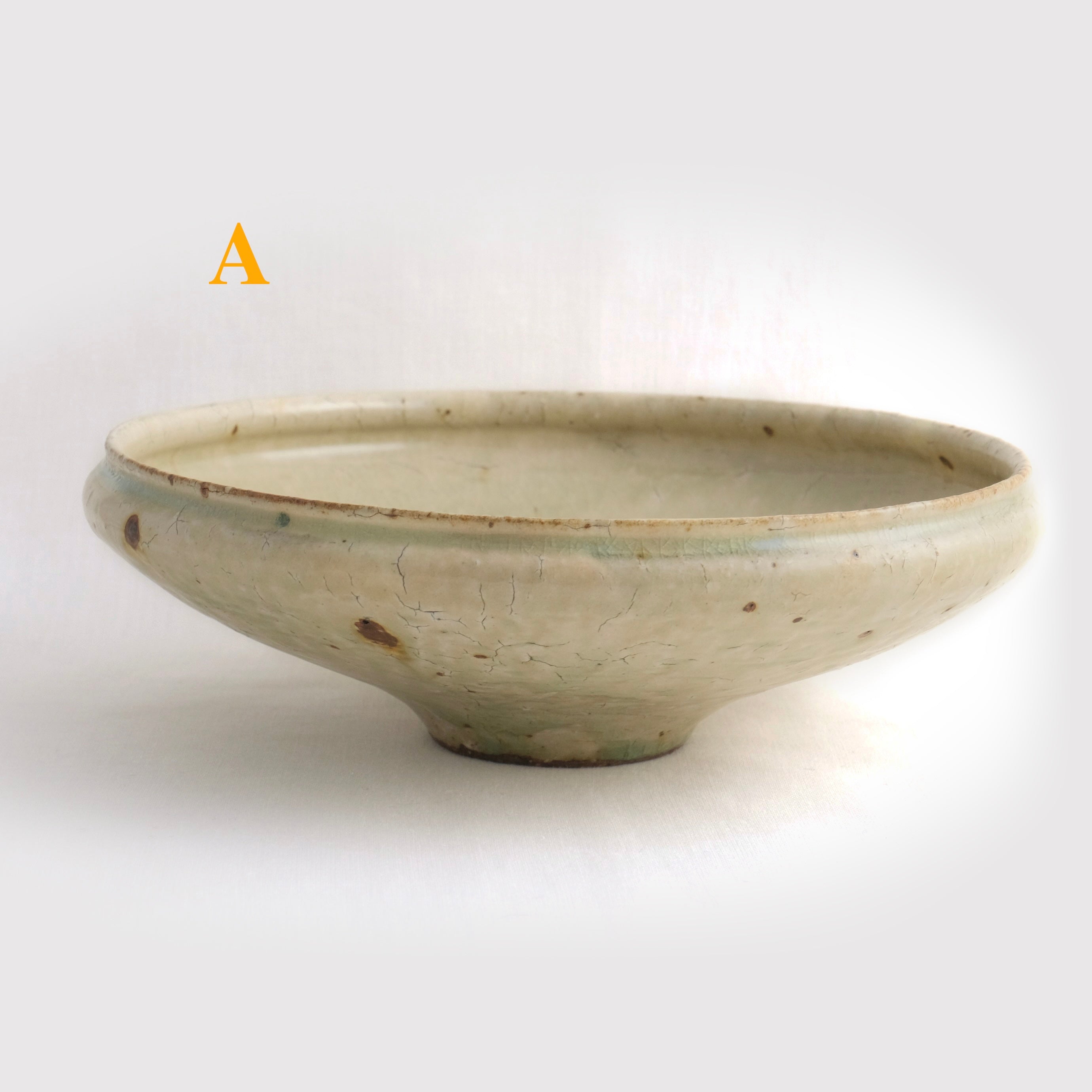 丸縁鉢 7寸 粉引