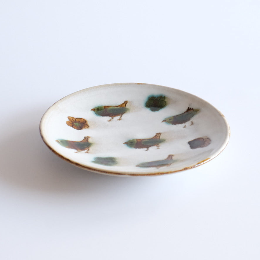 小鳥皿 / ホワイト（19cm）